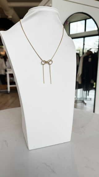 Rope Bow Necklace *Final Sale*
