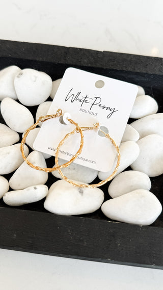 Wire Twist Hoop Earrings  *Final Sale*