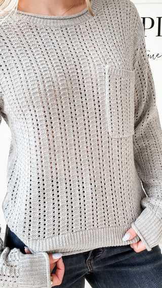 Joan Open Weave Knit Sweater