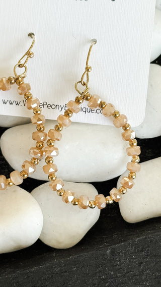 Open Teardrop Beaded Earrings