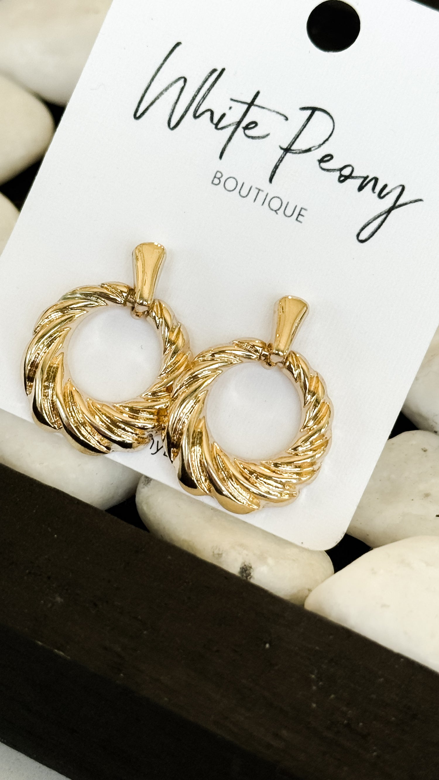 Open Wave Circle Post Earrings *Final Sale*