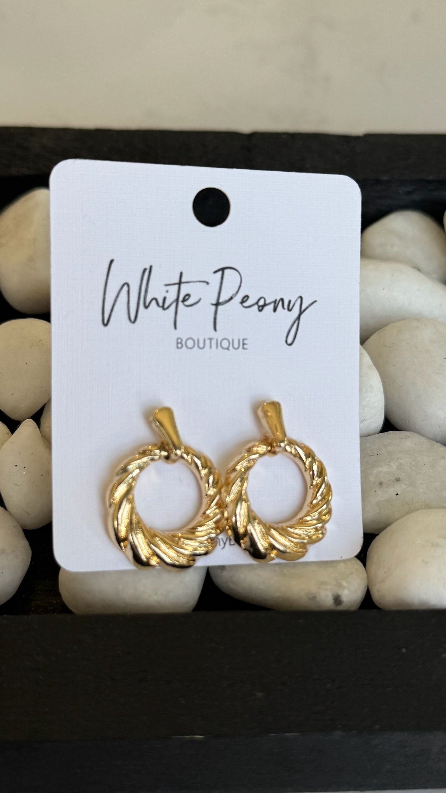 Open Wave Circle Post Earrings *Final Sale*