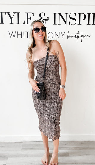 Chelsea Leopard Print Tube Dress