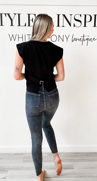 Fiona Back Buckle Sleeveless Top