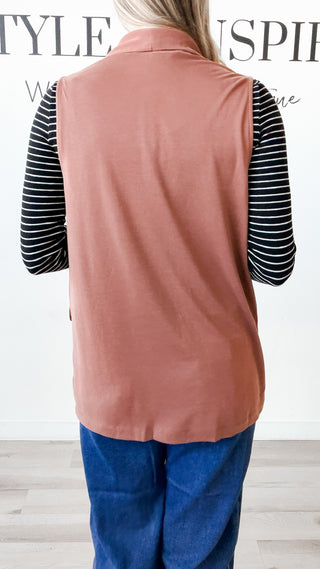 Charise Shawl Neck Blazer Vest