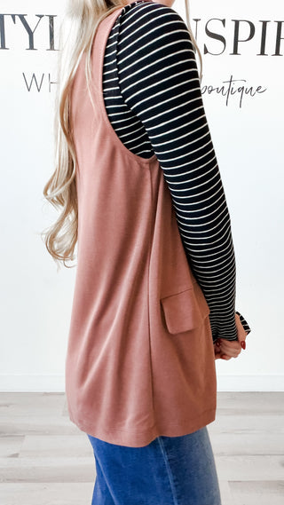 Charise Shawl Neck Blazer Vest