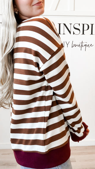 Maria Contrast Stripe Sweatshirt