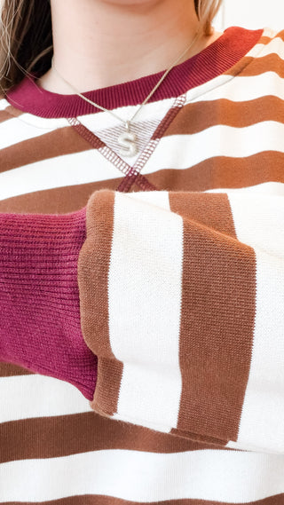 Maria Contrast Stripe Sweatshirt