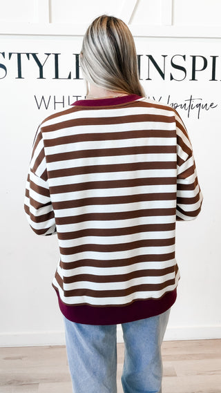Maria Contrast Stripe Sweatshirt