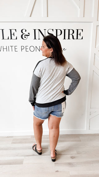 Andi Color Block Knit Top
