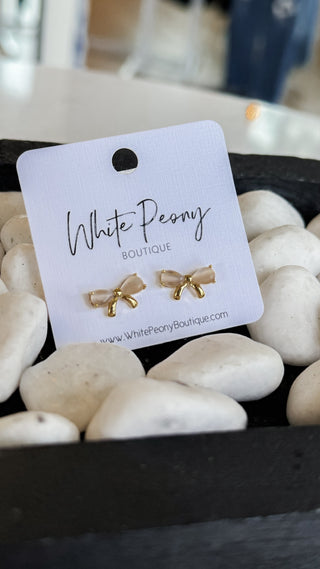 Ribbon Stone Earring. *Final Sale*