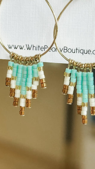 Fringe Bead Hoops. *Final Sale*