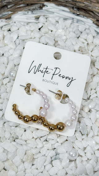 Ball Bead Gold Dipped Earrings *Final Sale*