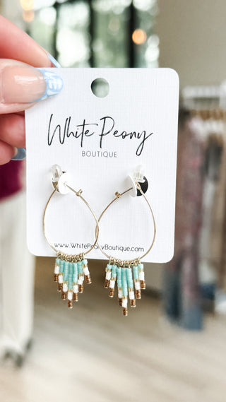 Fringe Bead Hoops. *Final Sale*
