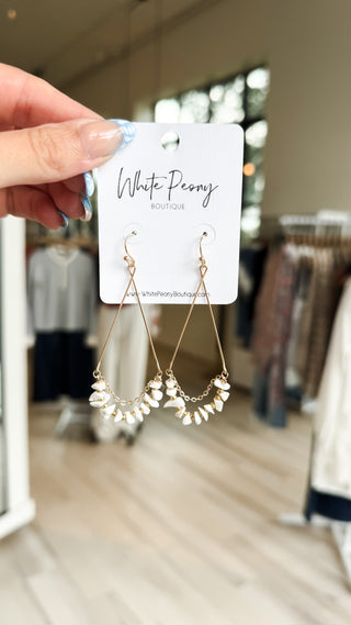 Stone Chip Teardrop Earrings. *Final Sale*