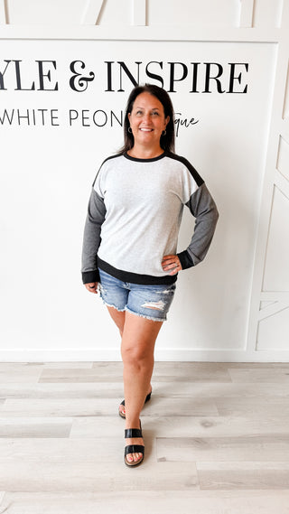 Andi Color Block Knit Top