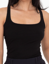 Grace Square Neck Ribbed Tank Top