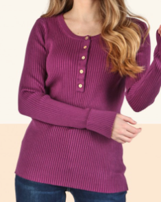 Holly Ribbed Henley