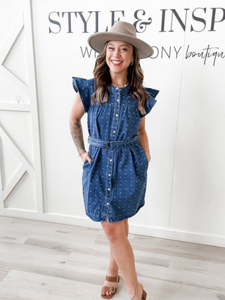 Delilah Button Down Denim Dress