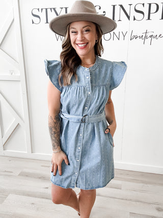 Delilah Button Down Denim Dress