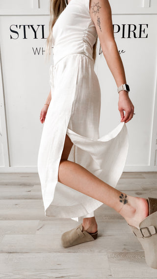 Courtney Round Hem Split  Side Pants