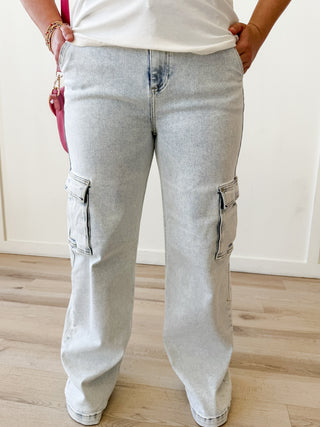 Risen HR Wide Leg Cargo Jeans