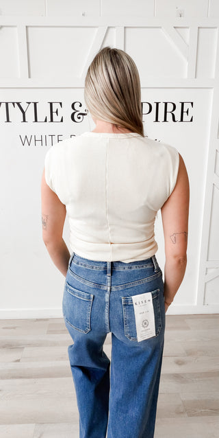 Julia Side Ruched Muscle Top