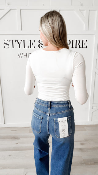 Tiffany Double Layer Long Sleeve Top