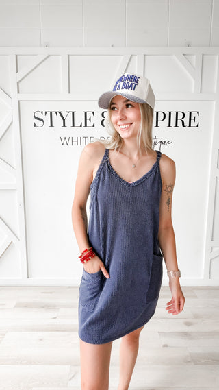 Camilla Wave Rib Romper Dress
