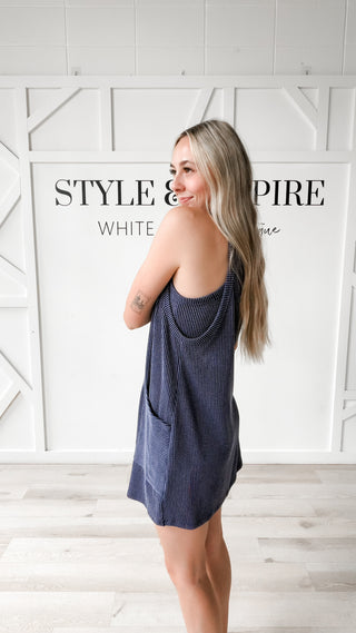 Camilla Wave Rib Romper Dress