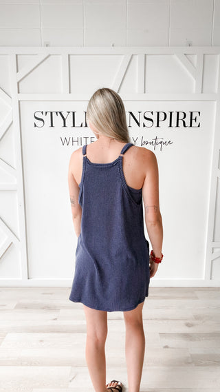 Camilla Wave Rib Romper Dress