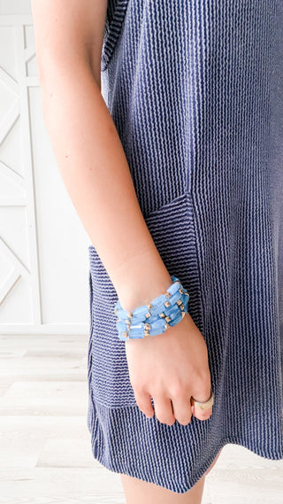 Faceted Bead Bracelet Set. *Final Sale*