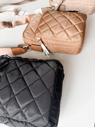 Quilted Rectangle Crossbody Bag