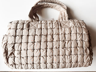 Quilted Nylon Puffer Tote Bag