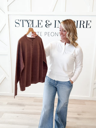 Abby Textured Stripe Henley