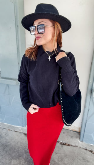 Kyrstin Funnel Neck Knit Sweater