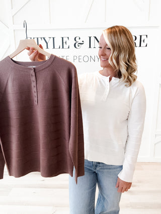 Abby Textured Stripe Henley