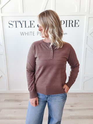 Abby Textured Stripe Henley