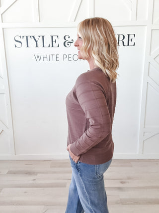 Abby Textured Stripe Henley