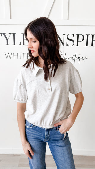 Natalie Elastic Hem Top