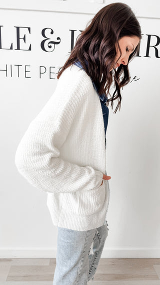 Lola Denim Trimmed Cardigan