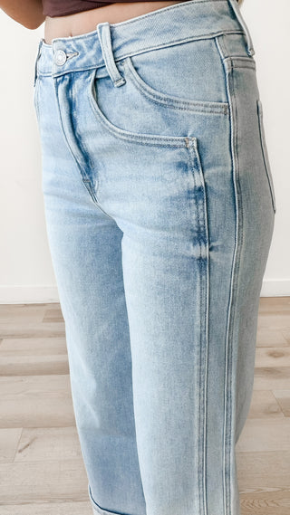 Vervet Super HR Cuffed Wide Jeans