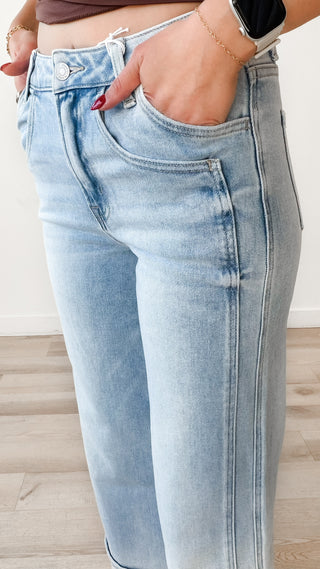 Vervet Super HR Cuffed Wide Jeans