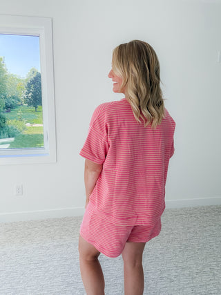Geneva Stripe Drawstring Shorts