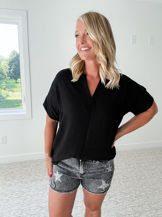 Bernie Airflow Split Neck Top *Final Sale*
