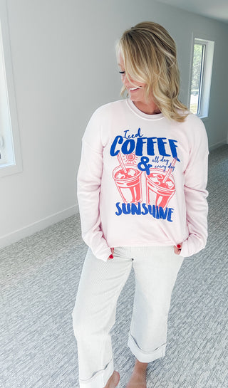 Iced Coffee & Sunshine Graphic Sweatshirt