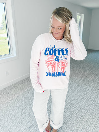 Iced Coffee & Sunshine Graphic Sweatshirt