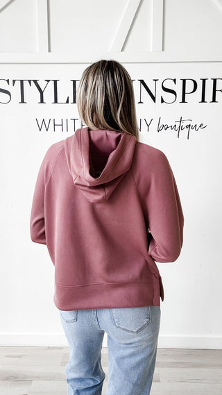 Carly Ribbed Side Vent Hoodie