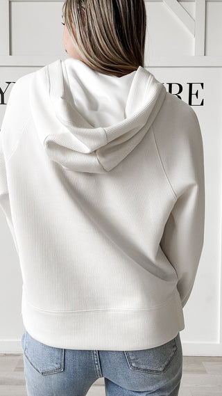 Carly Ribbed Side Vent Hoodie