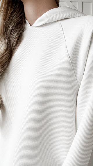 Carly Ribbed Side Vent Hoodie